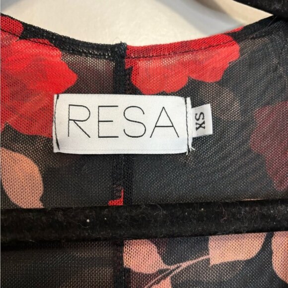 RESA Black and Red Floral Long Sleeve Dress - Picture 2 of 5